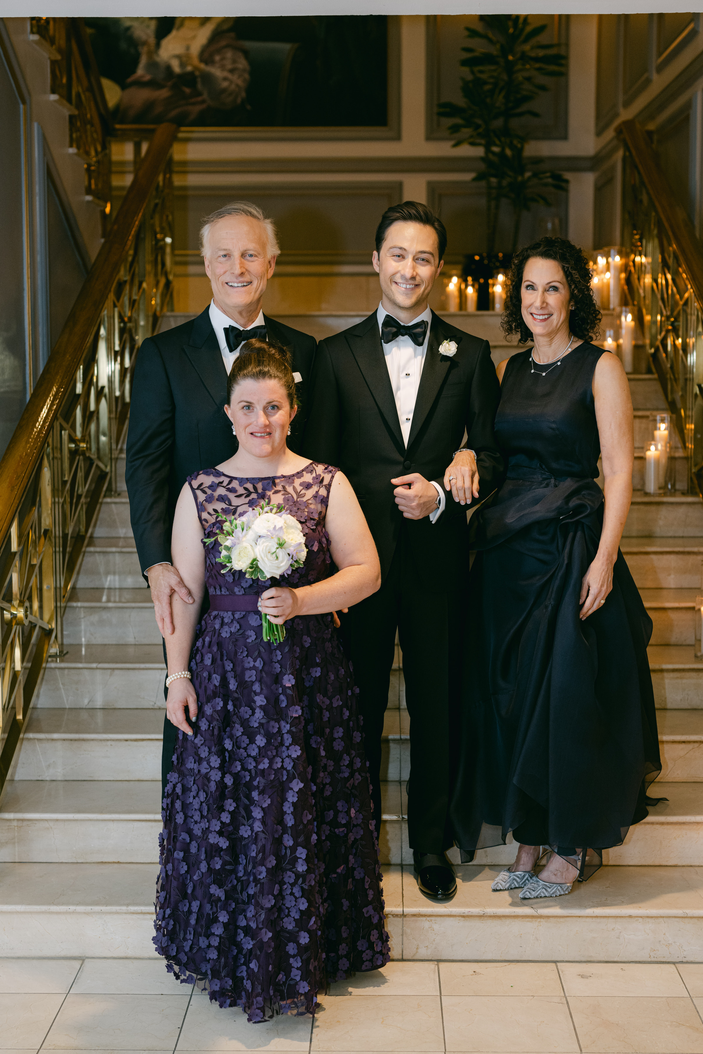 Phil with his immediate family at the wedding