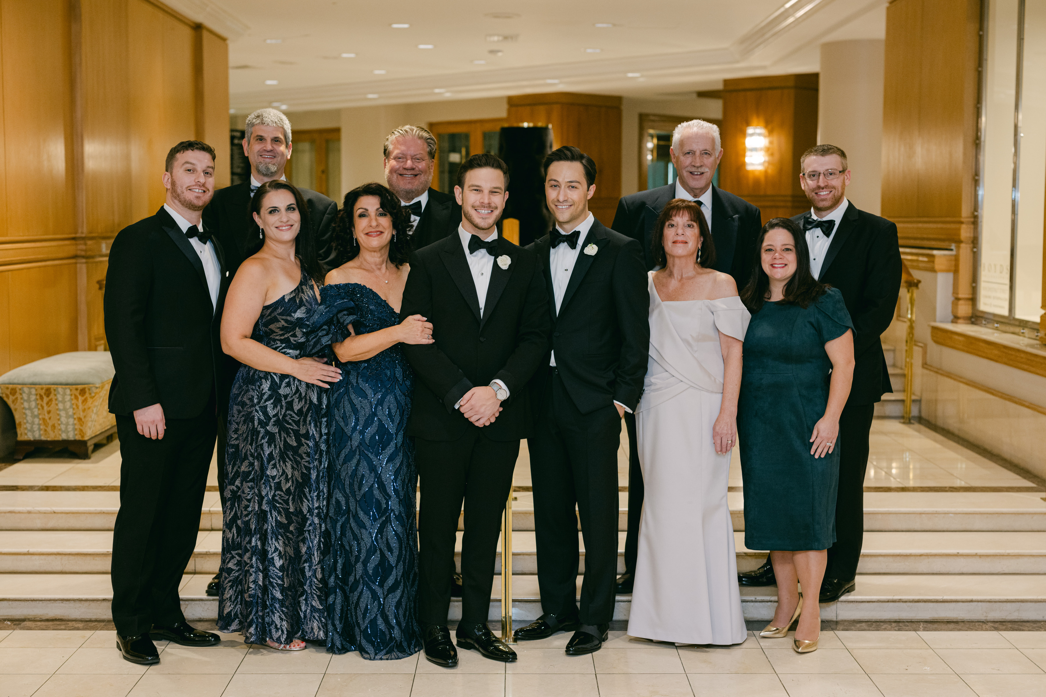 Phil and Zack with Zack's extended family at their wedding